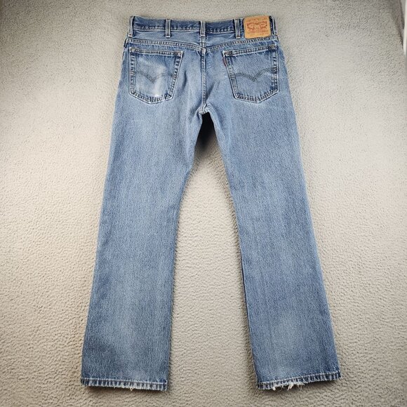 Levis Jeans Mens 36x32 Blue 517 Distress Faded Cowboy Western Ranch Hand Rodeo a - Picture 2 of 15